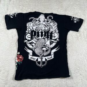 Vintage Y2K Blac Label Emo Pink Graffiti Print Women’s Tee T Shirt